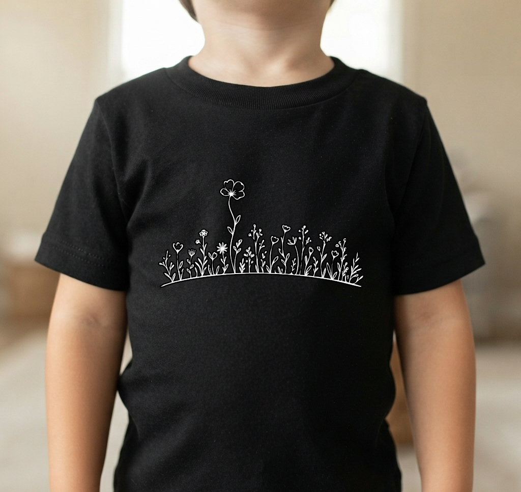 Enfant - Petite fleur dans un champ